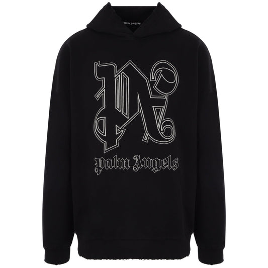 Palm Angels Monogram Hoodie Black